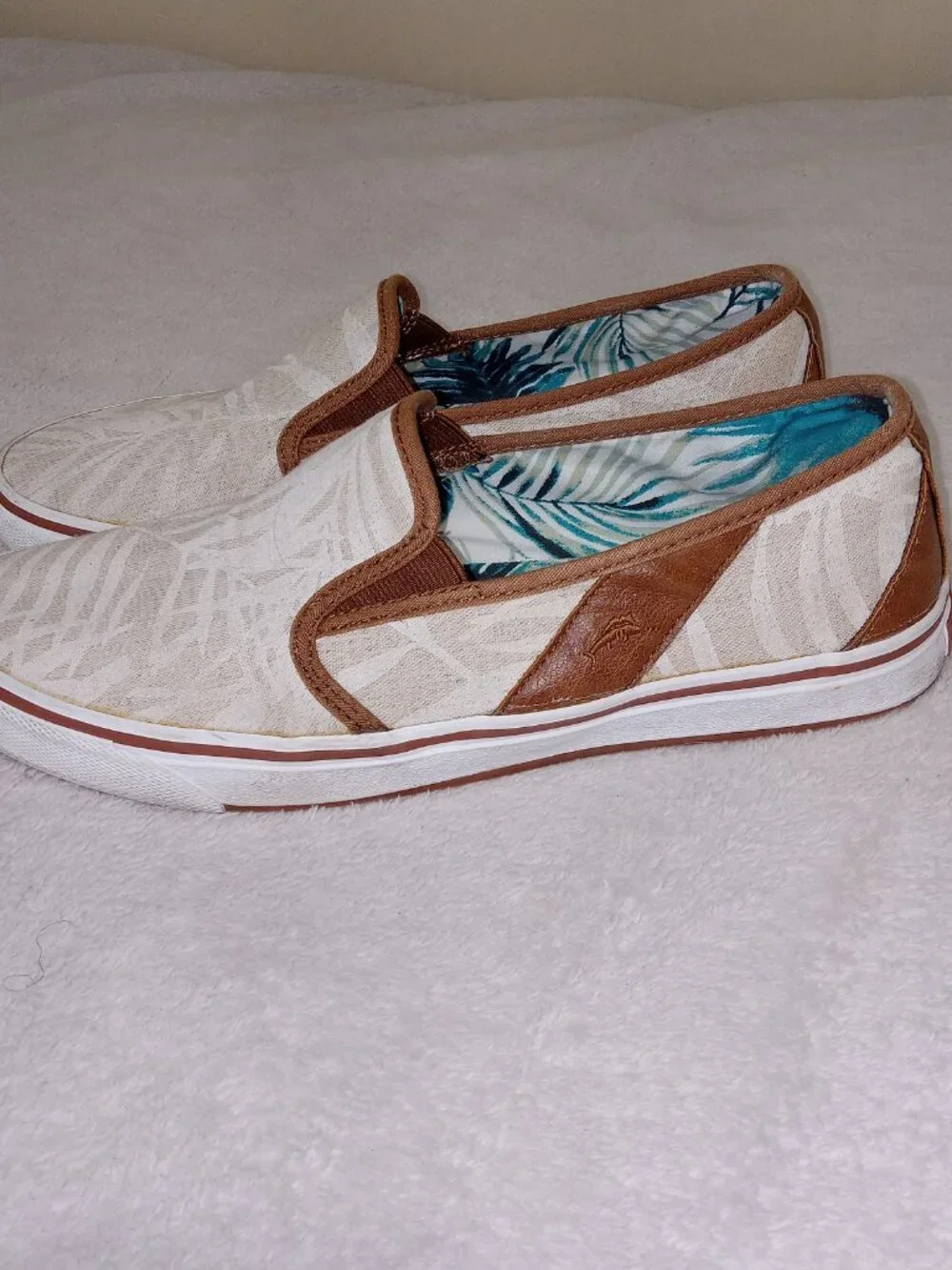 Tommy Bahama Pacific Ridge Slip On Shoes Men's Size 10 Natural/Tan Tropical
